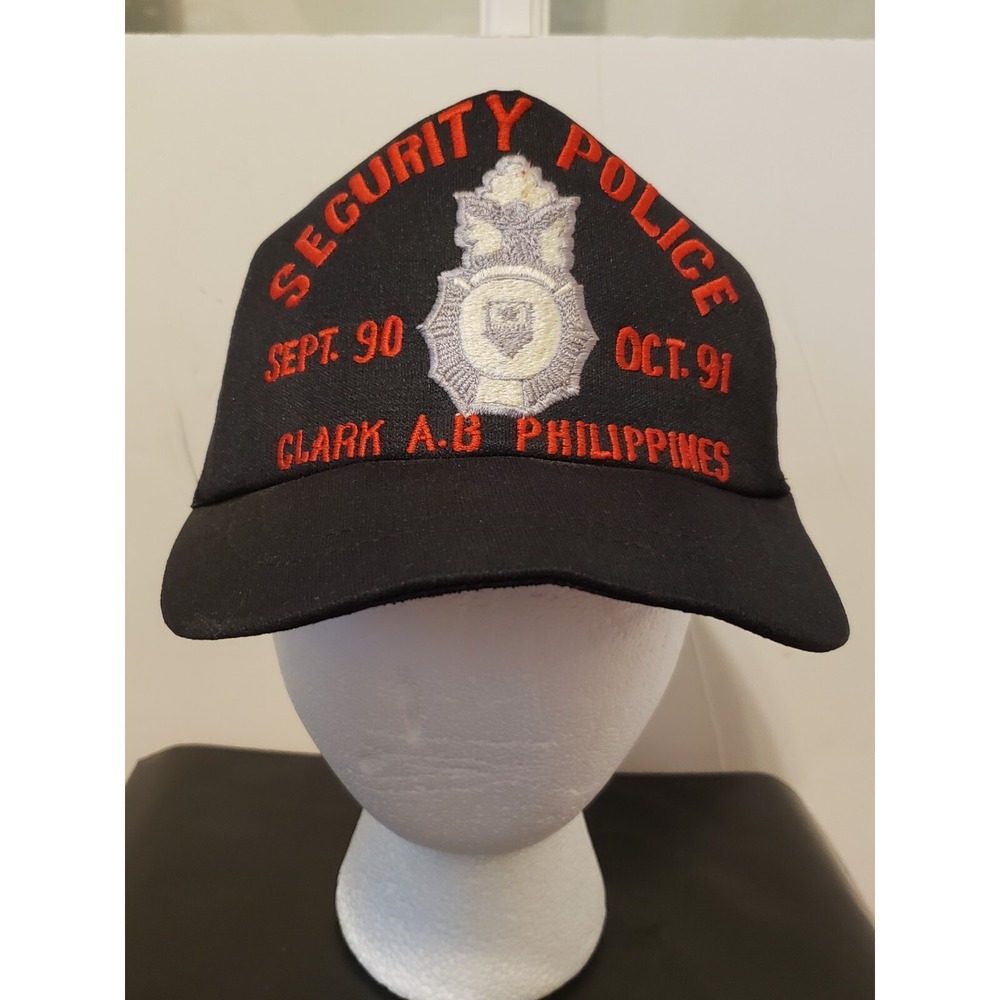 Clark‎ A.F. Base Vintage Security Police Hat Phillipines USAF Military MAC Mesh